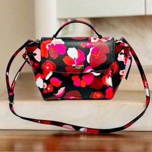Kate Spade New York Laurel Way LILAH Floral Print Satchel $398 EUC